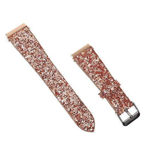 GARIOUANS Glitzer Armband für Se Damen Leder Ersatz Uhrenarmband Rosegold Verstellbar Modisch Langlebig Einfach zu Wechseln Geschenkidee von GARIOUANS