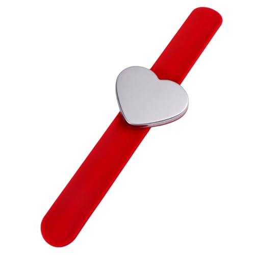 GARIOUANS Herzförmiges Magnetisches Silikon Wristband mit Nadelhalter Leichtes Handgelenkschmuck für Friseure DIY Geburtstagsgeschenke Praktische Handdekoration Rot von GARIOUANS