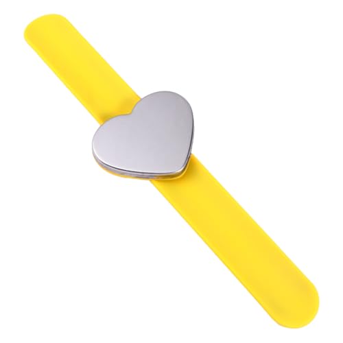 GARIOUANS Herzförmiges Silikon Magnetarmband mit Handband Schlupf Armband für Nadelhalter Dekoratives Armband für Freunde Nähbedarf Gelb von GARIOUANS