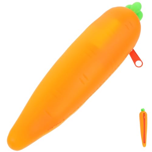 GARIOUANS Kreatives Silikon Federmäppchen Karottenform Lustige Stiftetasche für Schüler Große Kapazität Perfekter Organizer für Schreibwaren und Kosmetik Langlebig und Praktisch GARIOUANS Kreatives Silikon Federmäppchen Karottenform Lustige Stiftetasche für Schüler Große Kapazität Perfekter Organizer für Schreibwaren und Kosmetik Langlebig und Praktisch von GARIOUANS