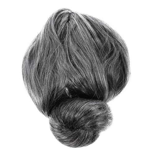 GARIOUANS Kurze Graue Perücke für Damen Verstellbare Kunsthaarperücke für Damen für Halloween Cosplay und Partys Authentisches Aussehen Bequem und Pflegeleicht von GARIOUANS