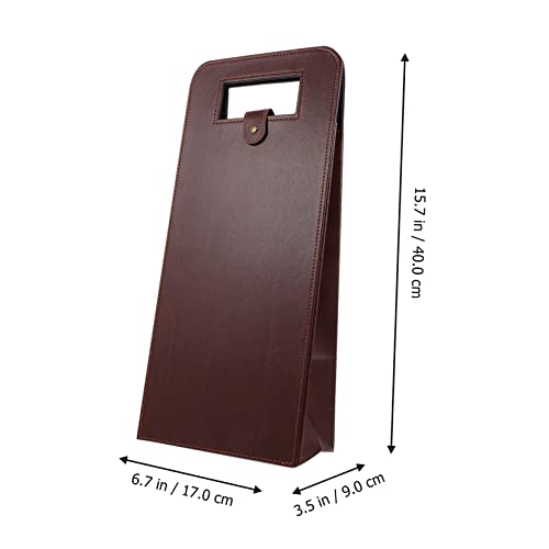 GARIOUANS Leder Weintragetasche für Flaschen Tragbarer Rotwein Geschenkbeutel mit Robustem Griff Stilvolles Braunes Design Langlebig und Vielseitig für Weihnachten Geburtstage Partys und von GARIOUANS