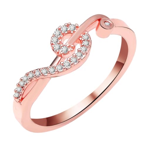 GARIOUANS Notenring Frauen-accessoire Fingerring Ring in Musiknotenform Legierung Roségold von GARIOUANS