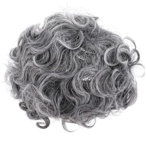 GARIOUANS Old Lady Perücke Synthetische Lockige Cosplay Perücke Damen Kostüm Party Halloween Zubehör von GARIOUANS