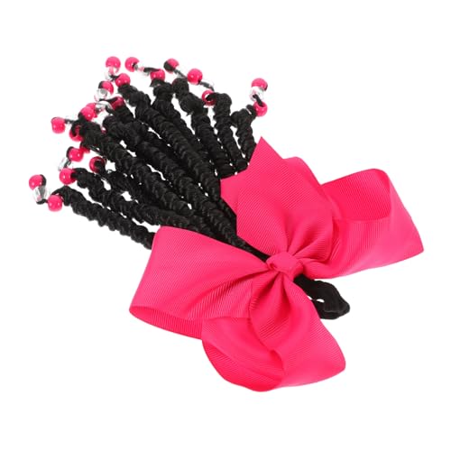 GARIOUANS Pferdeschwanzverlängerung für Bunte Geflochtene Ponytail Accessoire mit Schleifen Design Einfach zu Tragen für Cosplay und Verschiedene Anlässe Transparent von GARIOUANS