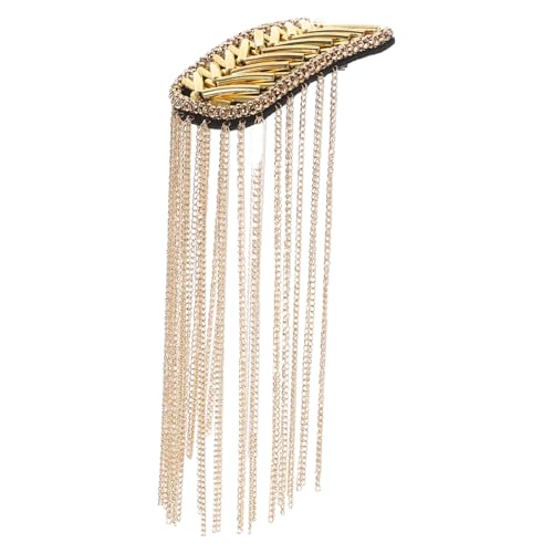 GARIOUANS Retro Schulterklappe mit Strass Quaste Handgefertigte Perlenbrosche Anstecknadel für Damen Vielseitiges Accessoire für Businessanzüge und Meetings Farblich Variabel von GARIOUANS