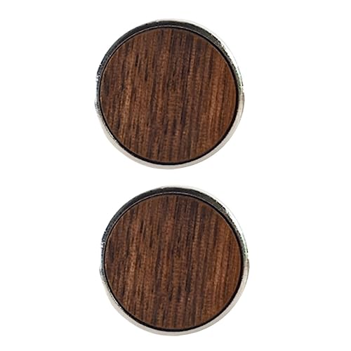GARIOUANS Runde Manschettenknöpfe aus Echtem Holz Handgefertigt Hemdverschlüsse Langlebig und Stilvoll Geeignet für Herrenhemden und Besondere Anlässe von GARIOUANS