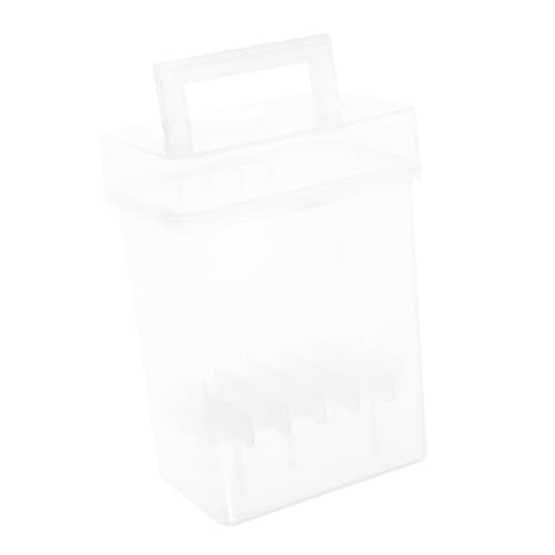 GARIOUANS Transparente Stiftebox mit Fächern und Stabilem Sockel Tragbarer Marker Organizer mit Griff Großer Kapazität Vielseitige Aufbewahrung für Buntstifte und Malutensilien Geeignet für von GARIOUANS