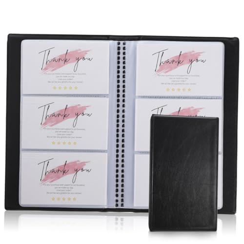 GARIOUANS Visitenkartenetui Fächern Robuster Visitenkartenhalter zum Schutz vor Knicken Transparenter Organizer für Schnelle Kartenzugriffe Leichter Business Card Case für Unterwegs von GARIOUANS