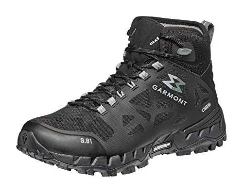 GARMONT 9.81 N AIR G 2.0 MID GTX Herren,Männer Trekkingstiefel,Wanderstiefel,leicht,Wasserdicht,Sportschuhe,Trainingsschuhe,Black,42 EU / 8 UK von GARMONT