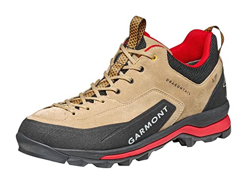 GARMONT DRAGONTAIL G Dry Herren,Männer Trekkingschuhe,Zustiegsschuhe, Approachschuhe,Wasserdicht,Outdoor-Schuhe,Cornstalk Beige/Red,43 EU / 9 UK von GARMONT
