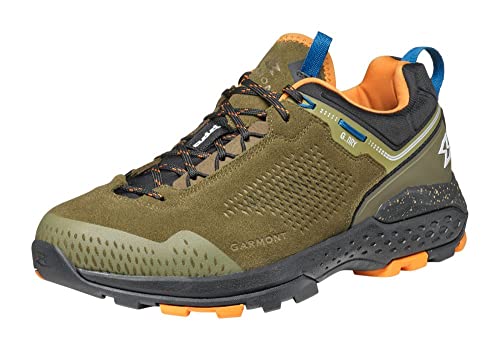 GARMONT Groove G-Dry Herren,Männer Trekkingschuhe,Wanderhalbschuhe,Echtleder,Wasserdicht,Man,Outdoor-Schuhe,Olive Green/Yellow,42 EU / 8 UK von GARMONT