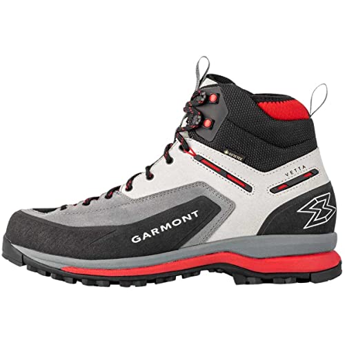 GARMONT Unisex - Erwachsene Outdoor Stiefel, Damen,Herren Sport- & Outdoorschuhe,Wechselfußbett,Trainingsschuhe,Echtleder,Grey/Red,42 EU / 8 UK von GARMONT