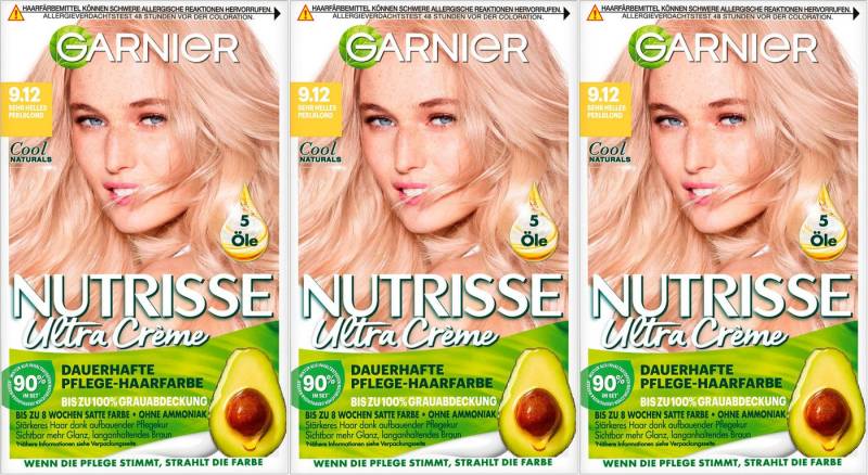 GARNIER Coloration Garnier Nutrisse Ultra Crème, Packung, 3-tlg., mit pflegender Formel von GARNIER