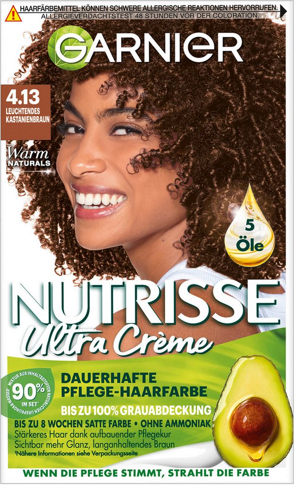 GARNIER Coloration Garnier Nutrisse Ultra Crème, Packung, 3-tlg., mit pflegender Formel von GARNIER