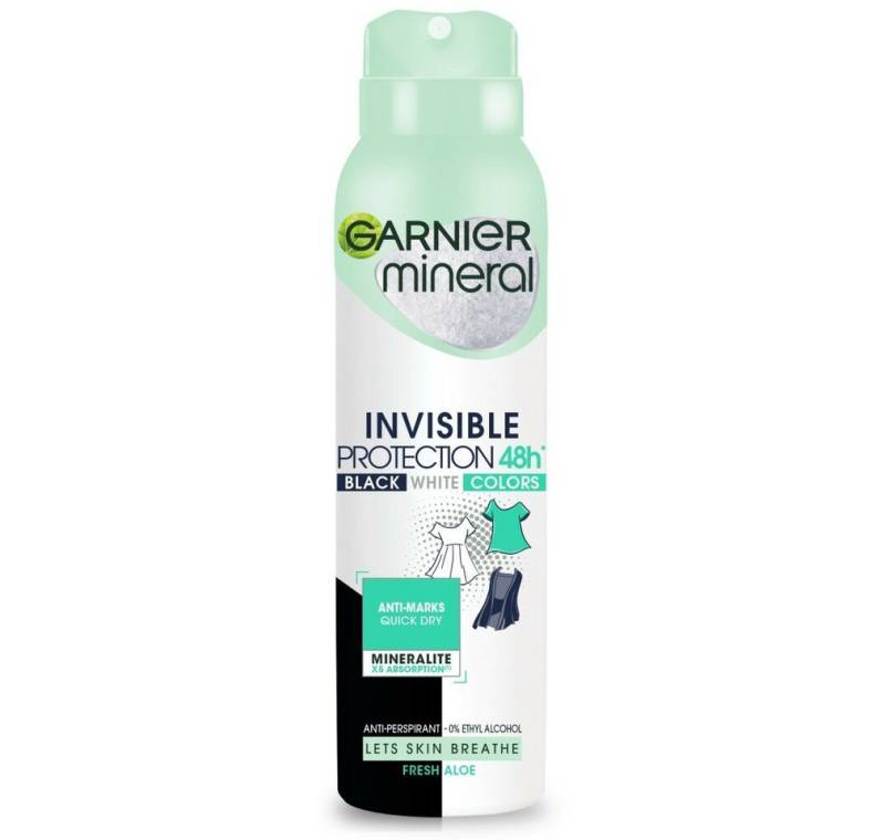GARNIER Deo-Roller Mineral Deo Spray Invisible Protection 48h Fresh Aloe 150ml von GARNIER