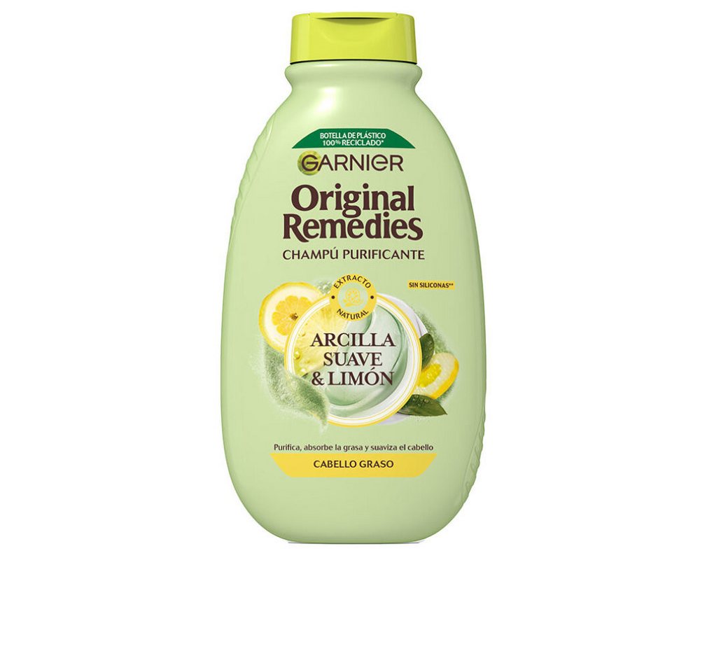 GARNIER Haarpflege-Set ORIGINAL REMEDIES sanftes Ton- und Zitronenshampoo 400 ml von GARNIER