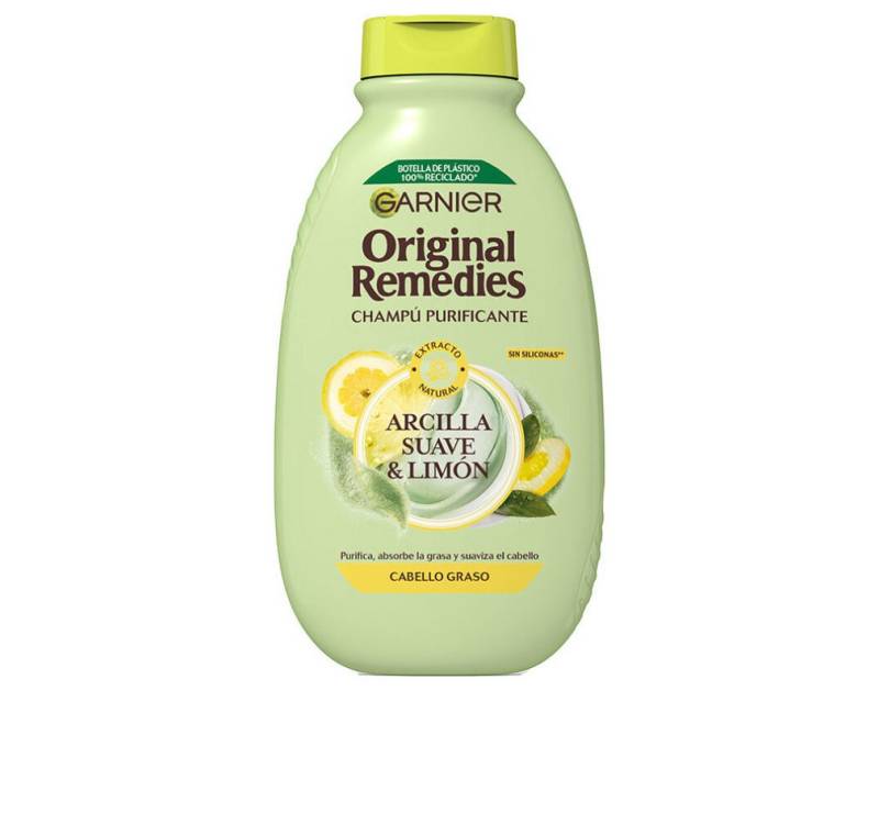 GARNIER Haarpflege-Set ORIGINAL REMEDIES sanftes Ton- und Zitronenshampoo 400 ml von GARNIER