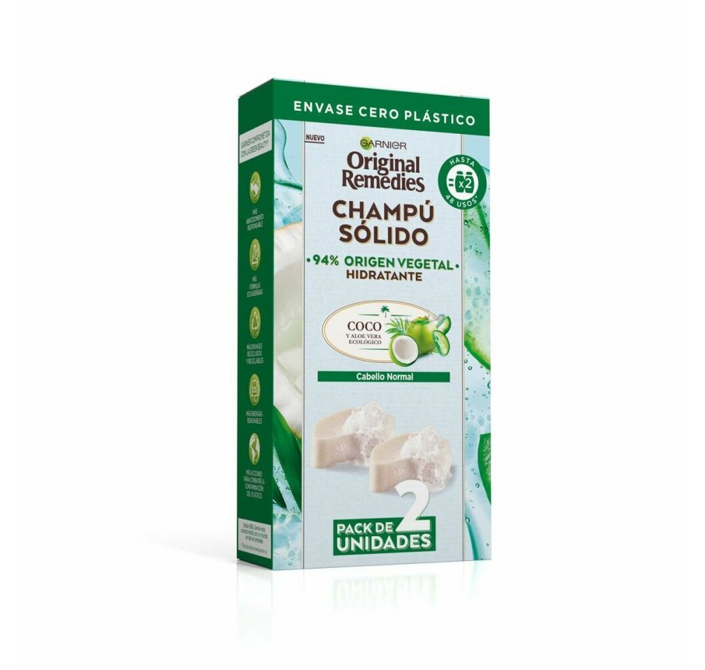 GARNIER Haarshampoo Original Remedies Champú Sólido Cabello Normal 2 x 60g GARNIER Haarshampoo Original Remedies Champú Sólido Cabello Normal 2 x 60g von GARNIER