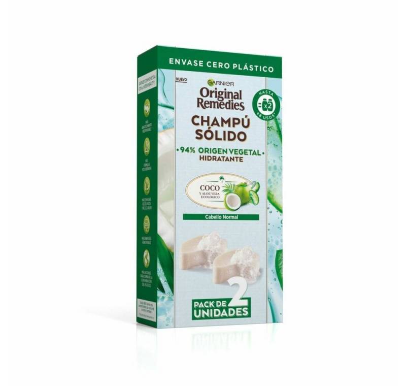 GARNIER Haarshampoo Original Remedies Champú Sólido Cabello Normal 2 x 60g von GARNIER