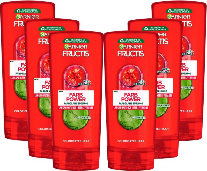 GARNIER Haarspülung Garnier Fructis Farb Power Spülung, Set, 6-tlg., Strahlkraft für die Haarfarbe von GARNIER