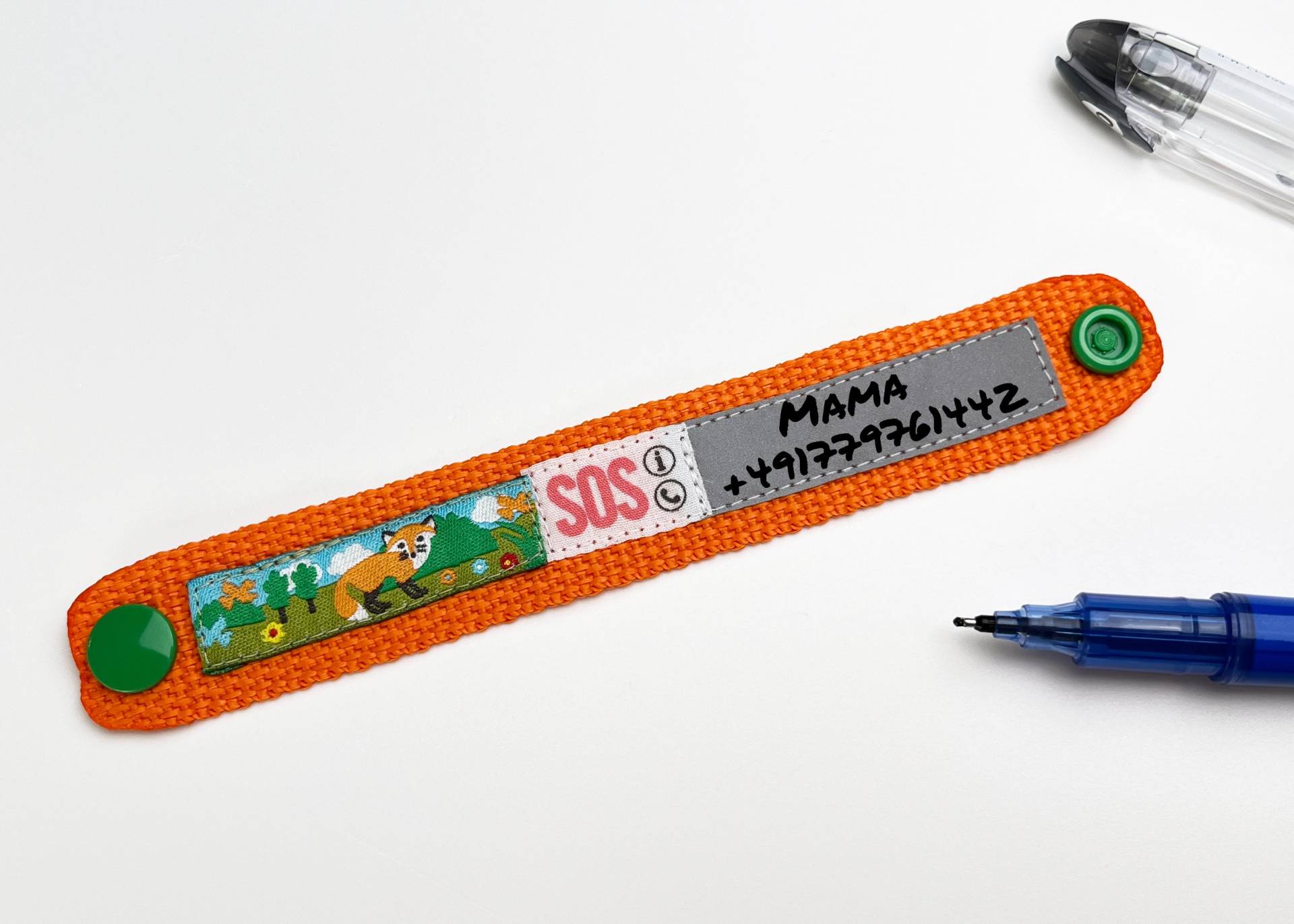 Sos Armband Elternfinder Fuchs/Kinderarmband Für Telefonnummer Id Notfallarmband Kinder Orange Fox Wasserfest Mitwachsend Sos Armband Elternfinder Fuchs/Kinderarmband Für Telefonnummer Id Notfallarmband Kinder Orange Fox Wasserfest Mitwachsend von GARNichtschlecht