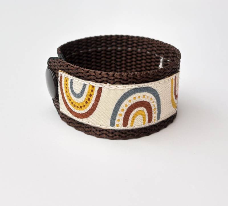 Sos Armband Elternfinder Regenbogen/Id Kinderarmband Beige Braun Notfallarmband Für Kinder Wasserfest Mitwachsend von GARNichtschlecht