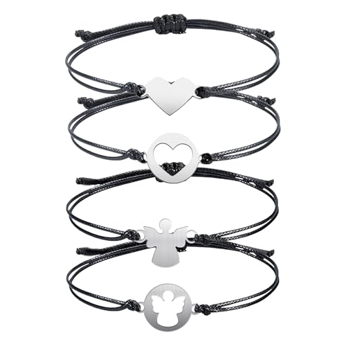 GAROMIA 4 Stück Schulkind Einschulung Armband Einschulung Mädchen Geschenk Geschenk zur Einschulung Erster Schultag Einschulungsgeschenk Schulkind Armband Einschulung mädchen Armbänder Einstellbare ﻿ von GAROMIA