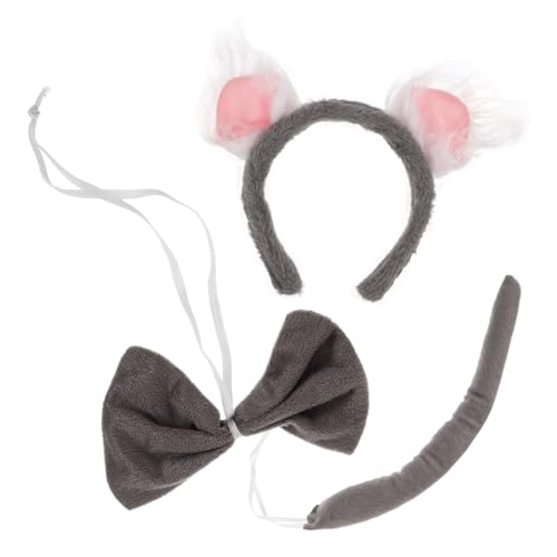 GAROZATION Niedliches Ohr-stirnband-set Mit Fliege Für Party-anzieh-tierkostüm-requisiten von GAROZATION