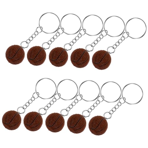 GAROZATION 12stücke Basketball Schlüsselanhänger Kreative Souvenir Orange Für Taschen Handys Und Für Basketballfans Und Partys von GAROZATION