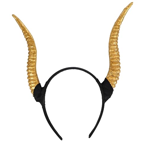 GAROZATION Schafhorn Stirnband Aus Horn Klassisches Halloween Haarreif Kostüm Stirnband Für Party Halloween Haarschmuck von GAROZATION