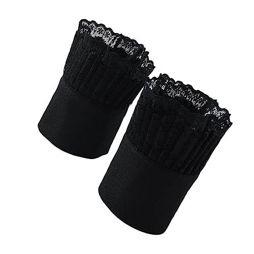 GAROZATION 1paar Abnehmbare Schwarze -handgelenk Manschetten Fake Ärmel Für Damen Kostüm-accessoires Für Hochzeiten Rollenspiele Und Fotoshootings von GAROZATION
