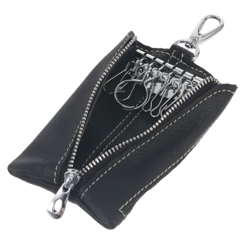 GAROZATION Schutztasche Für Autoschlüssel Mit Münztasche Und Reißverschluss Autoschlüsseletui Aus Pu Geeignet Als Schlüsselanhänger Und Tasche Für Männer Und Frauen von GAROZATION