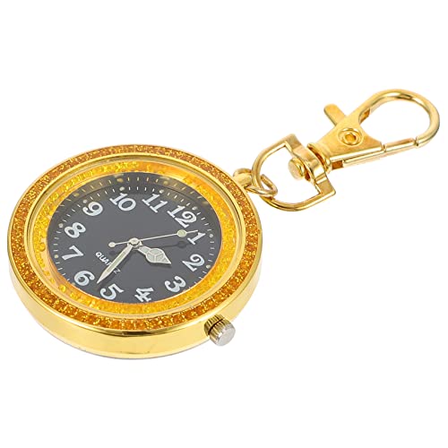 GAROZATION 1 STK Taschenuhr S Uhr Polyuhr Fob Beobachten Handy-Display-Kratzer-entferner Elektronisch Infektion Beobachten Uhr Mit Sekundenzeiger Karabiner Zweite Für Stift Glas Golden von GAROZATION