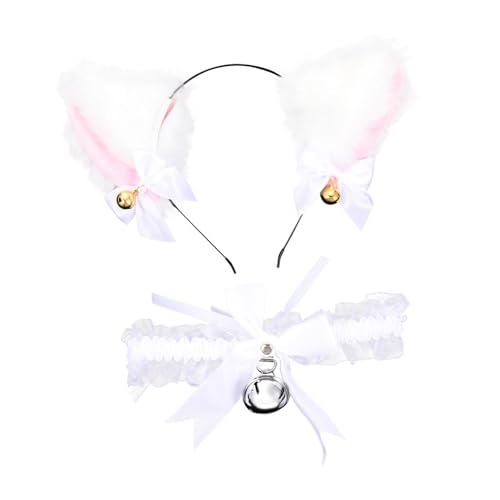 GAROZATION 1satz Katzenohren Haarreif Mit Halsband Für Partys Cosplay Halloween Robuste Kopfbedeckung Für Mädchen Für Maskeraden Und Aufführungen Liebevolles Design Mit Glocken Und von GAROZATION