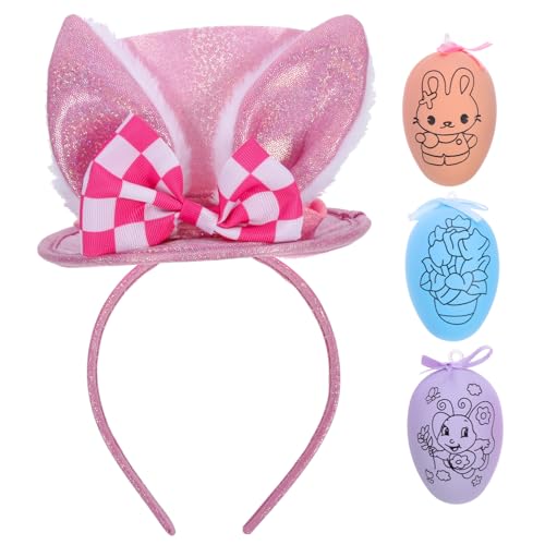 GAROZATION Lustiger Hut Üßer Kopfschmuck Mit Hasenohren Für Partys Lustige Bunny Kopfbedeckung Ideales Kostümzubehör Für Osterfeiern Karnevalsveranstaltungen Perfektes Accessoire Für Bunny Mask von GAROZATION
