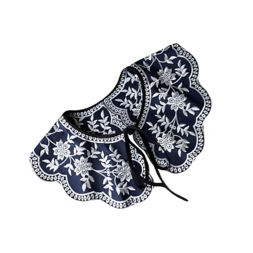 GAROZATION Modischer Retro-kragen Damen-fake-kragen Stickerei-ausschnitt Leichtes Sanftes Material Eleganter Blumendruck von GAROZATION