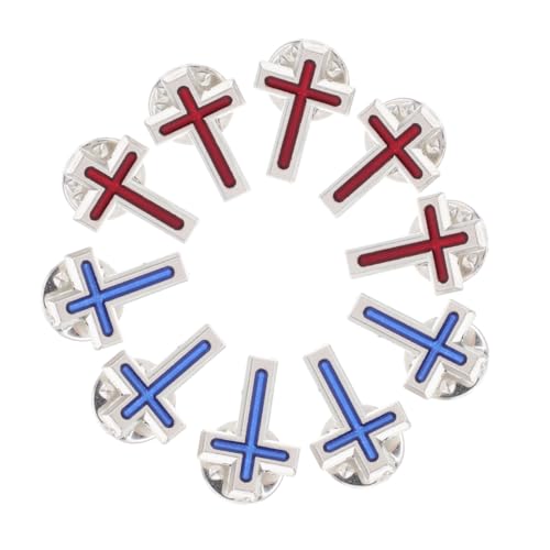 GAROZATION 10stücke Kreuz-anstecknadeln Für Erstkommunion Gebetsnadel-broschenanhänger Jesus-anstecknadeln Hutnadeln Krawattennadel Für Männer Christliche Religiöse Nadeln von GAROZATION