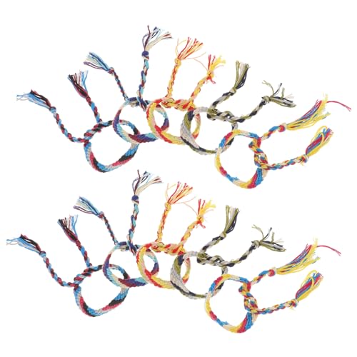 GAROZATION 10stücke Handgefertigtes Armband Gewebtes Armband Bunte Handgelenkskette Ethno Stil Handgelenkskette Für Beruf Reisen Alltag von GAROZATION