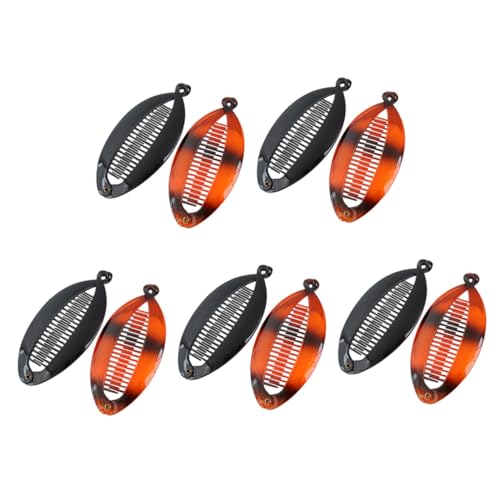 GAROZATION 10 Stück Teiliges Fischförmige Bananen haarclips Große Haarklammern für Pferdeschwanz und Dichtes Haar Biegsam Robust Rutschfest Schwarz und Bunte Farben Vielseitig für Alltag und von GAROZATION