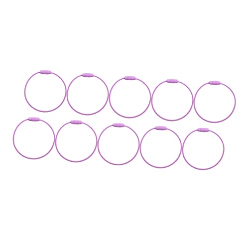 GAROZATION 10St Ring Schlüsselanhänger pädiprotect schutzzelt Mehrzweck sichschutz Teaser Zubehör zur Schlüsselanhängerherstellung draht schlüsselanhänger Kabel Schlüsselkettenteile Lavender von GAROZATION