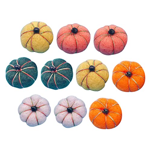 GAROZATION 10st Filz Kürbisse Brustnadel-dekore Selber Machen Ostern Diy Bastelbedarf Haarnadel Dekorationen Selber Machen Fallen Herbst Kürbis Mini-kürbis-ornamente Kürbis-brosche Gefühlt von GAROZATION