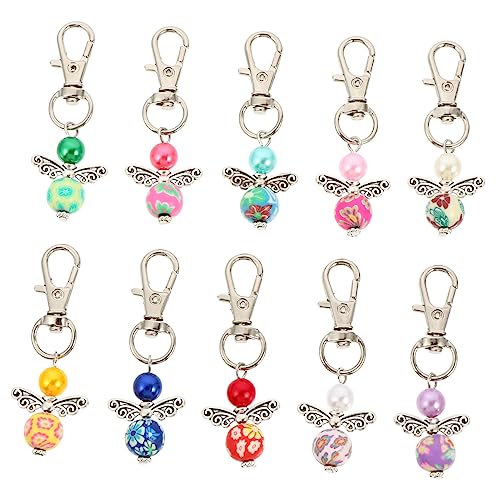 GAROZATION Schutzengel Schlüsselanhänger Engel Anhänger Für Taschen Glücksbringer Und Charmante Deko Für Hochzeiten Und Taufen Zufällige Farben von GAROZATION