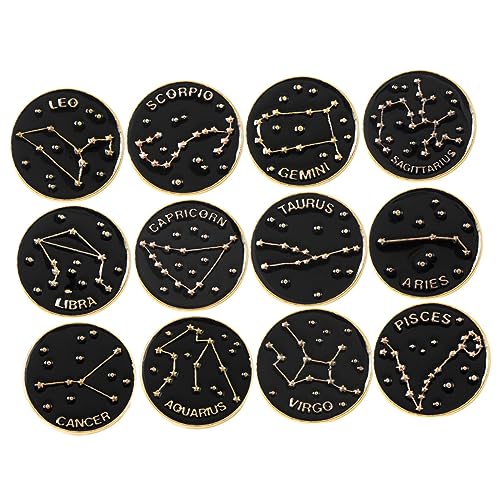 GAROZATION 12 Stück Teiliges Emaille Broschen Set aus Legierung Retro Anstecknadeln für Rucksäcke Kleidung Taschen Lapel Pins als von GAROZATION