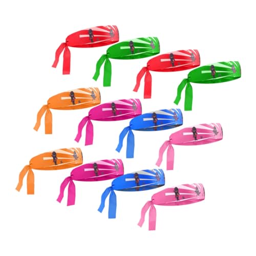 GAROZATION 12stücke Stirnband Für Sport Und Training Samurai Und Ninja-stirnband Dekoratives Für Junge Mädchen Und Mottopartys von GAROZATION