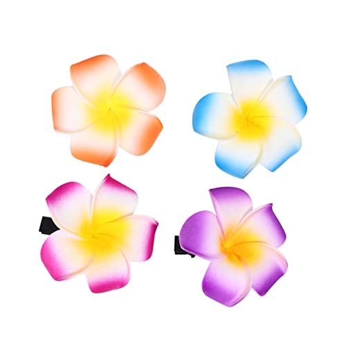 GAROZATION 18stücke Künstliche Plumeria-blumen-haarspangen Hibiskus Haarspange Hawaii Haarblumenspange Zufällige Farbe von GAROZATION