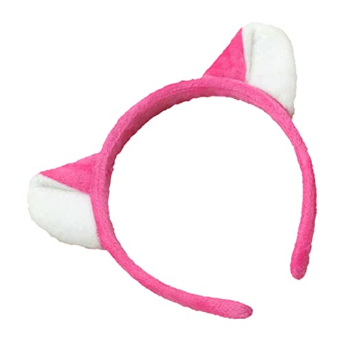 GAROZATION Rosiges Haarband Mit Katzenohren Bezaubernder Kopfschmuck Haar-accessoire Im Tierohr-design Für Party Und Cosplay von GAROZATION