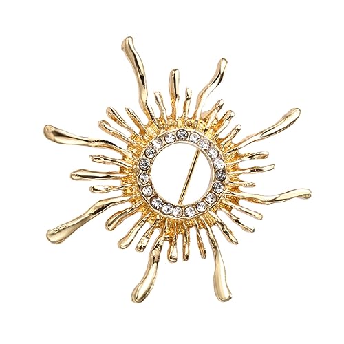 GAROZATION Goldene Retro Brosche Dekorative Vintage Brustnadel Modisches Kleidungsaccessoire Feinverarbeitete Legierungsbrosche Elegant Und Langlebig von GAROZATION
