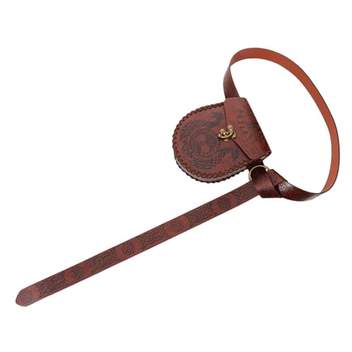 GAROZATION 1satz Mittelalterlicher Viking Gürtel Mit Geprägter Bauchtasche Für Cosplay Und Renaissance-veranstaltungen Pu- Stilvolles Accessoire Für Rollenspiel-Fans von GAROZATION