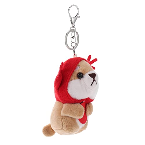 GAROZATION 1stk Schlüsselanhänger Plüschpuppe Das Handtasche Tier-Rucksack-anhänger Entzückende Schlüsselbundpuppe Rucksack-plüsch-anhänger Gefüllte Taschenpuppe Autodekoration Rot von GAROZATION